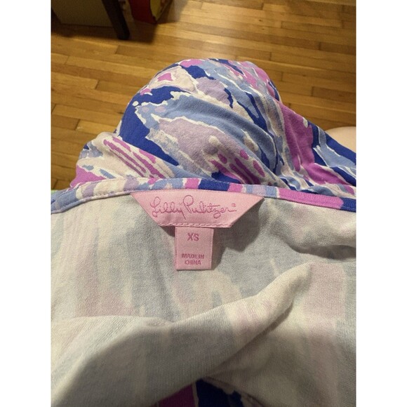 Lilly Pulitzer Size XS Klea Off the Shoulder Romper Amethyst Purple Blue - Picture 5 of 7